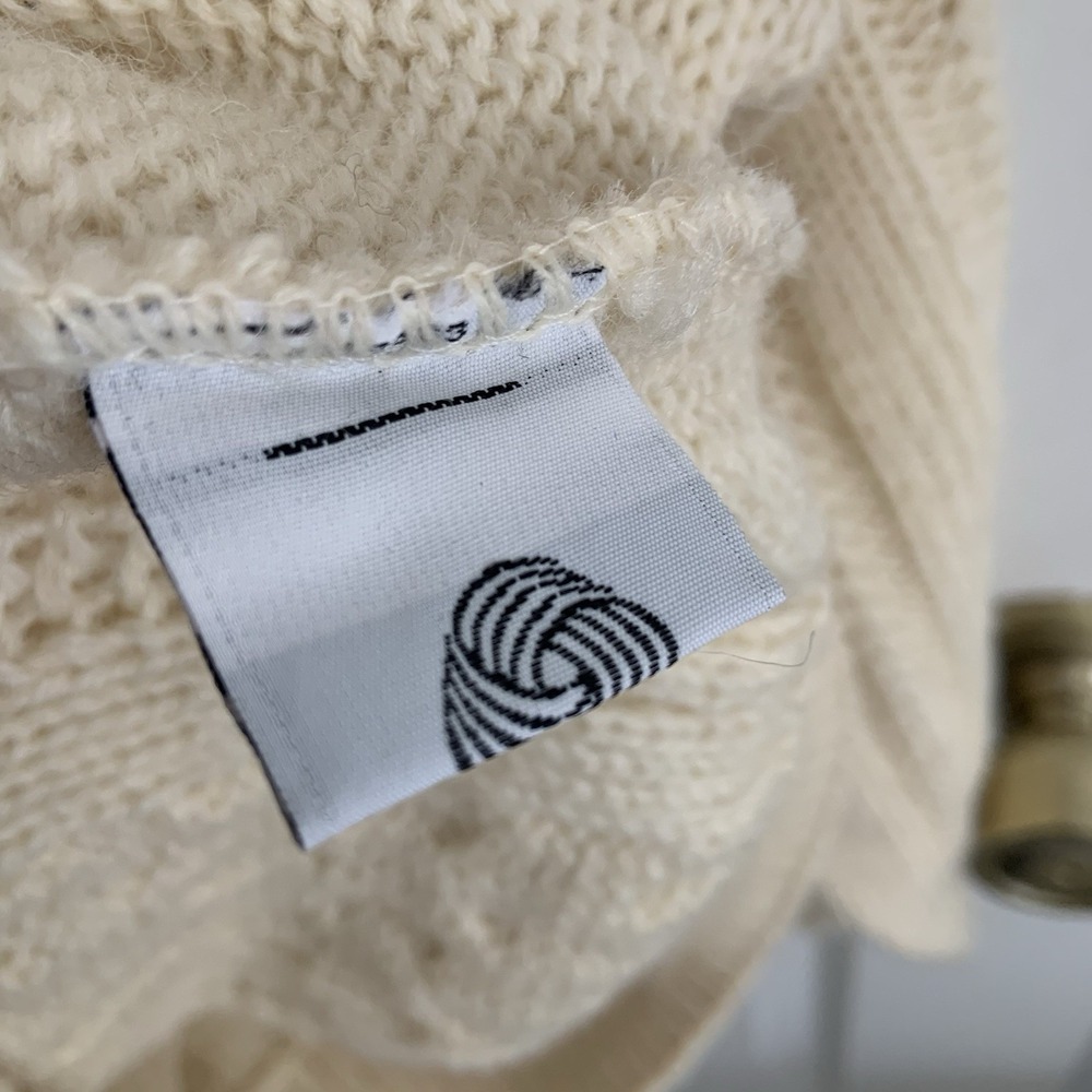 Blarney Woolen Mills Creme White Wool Cable Knit Chunky Sweater Men sz XXL EUC - Picture 8 of 8